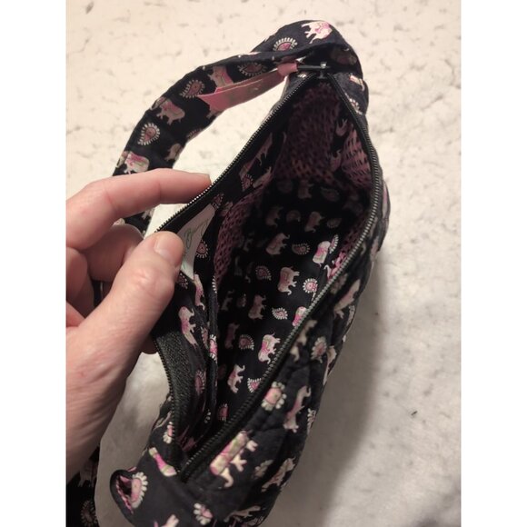 Vera Bradley Pink Elephant small Handbag Top Zip - Picture 7 of 10